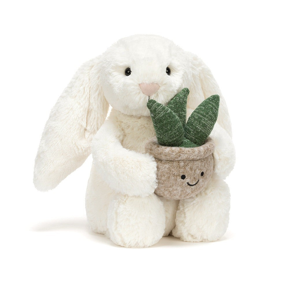 Jellycat Cream Bunny with Plant 抱抱蘆薈賓尼兔