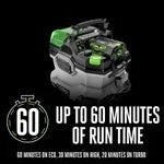 EGO 56-Volt 9-Gallons 5-HP Cordless Wet/Dry Shop Vacuum with Accessories Included (Battery Included)