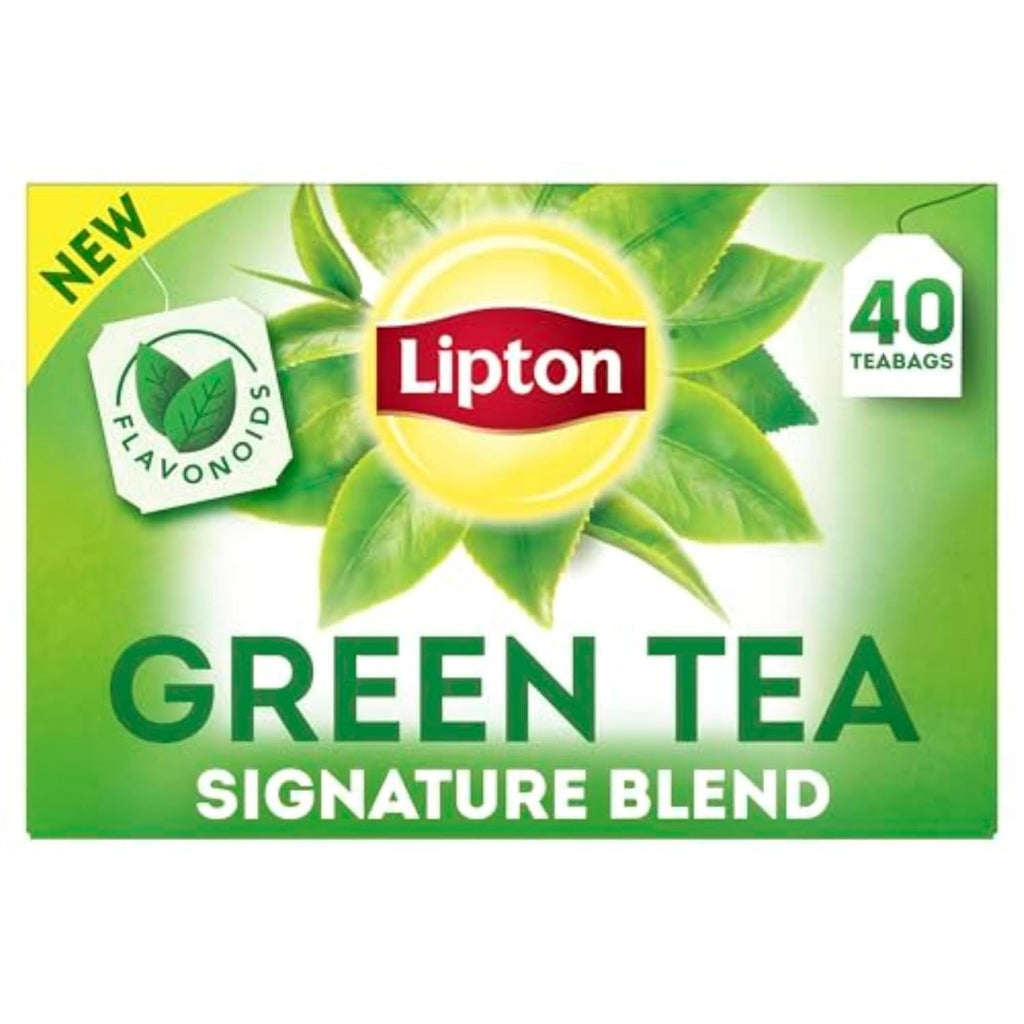 Lipton Signature Blend Green Tea Bags – Home Office Focus Drink, Low Caffeine for Afternoon Work