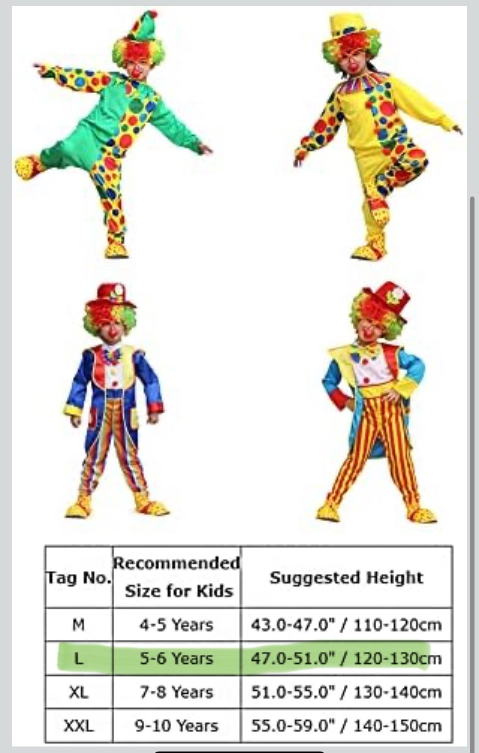 Brand New IWEMEK Girls Boys Clown Costume for Kids Funny Circus Costume Joker Cosplay Dress up Clown Hat Polka Dots Halloween Outfits