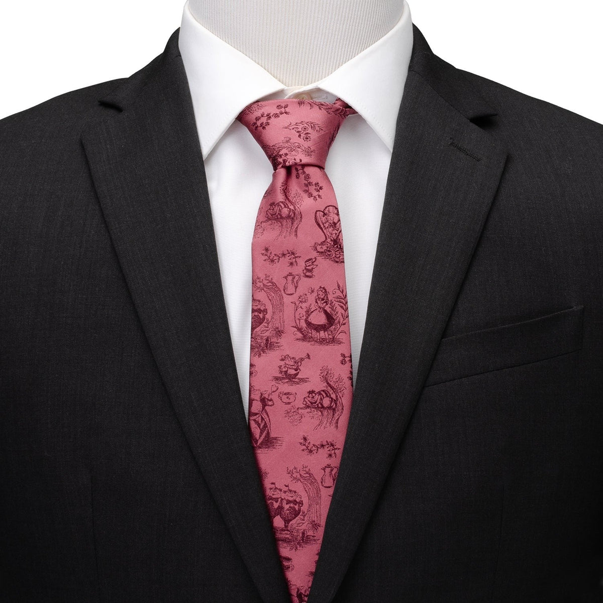 Disney Alice in Wonderland Dusty Red Men's Tie