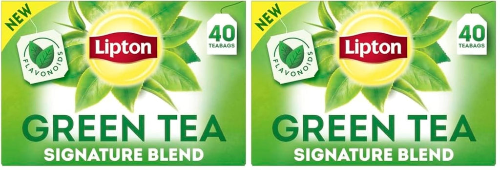 Lipton Signature Blend Green Tea Bags – Home Office Focus Drink, Low Caffeine for Afternoon Work