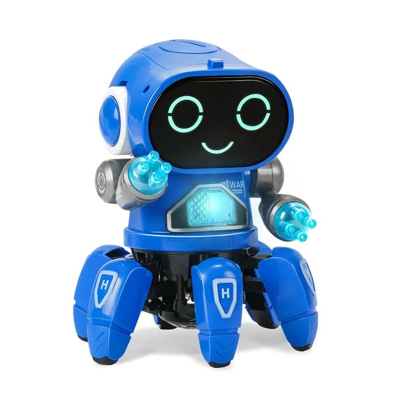 Kids Glow Music Educational Electric Pet Toy with LED Lights, Musical Dancing Robot, Baby Learn-to-Climb Toy, Birthday Gift for Children
