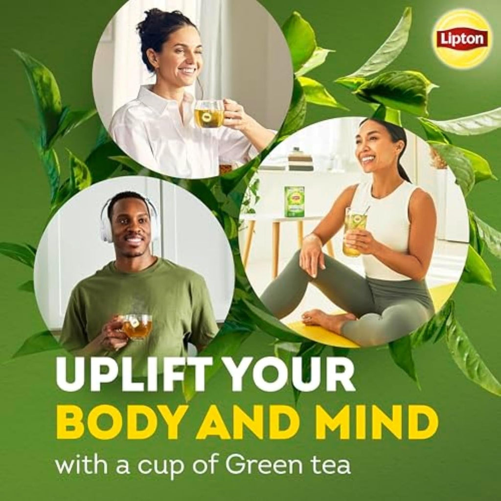 Lipton Signature Blend Green Tea Bags – Home Office Focus Drink, Low Caffeine for Afternoon Work