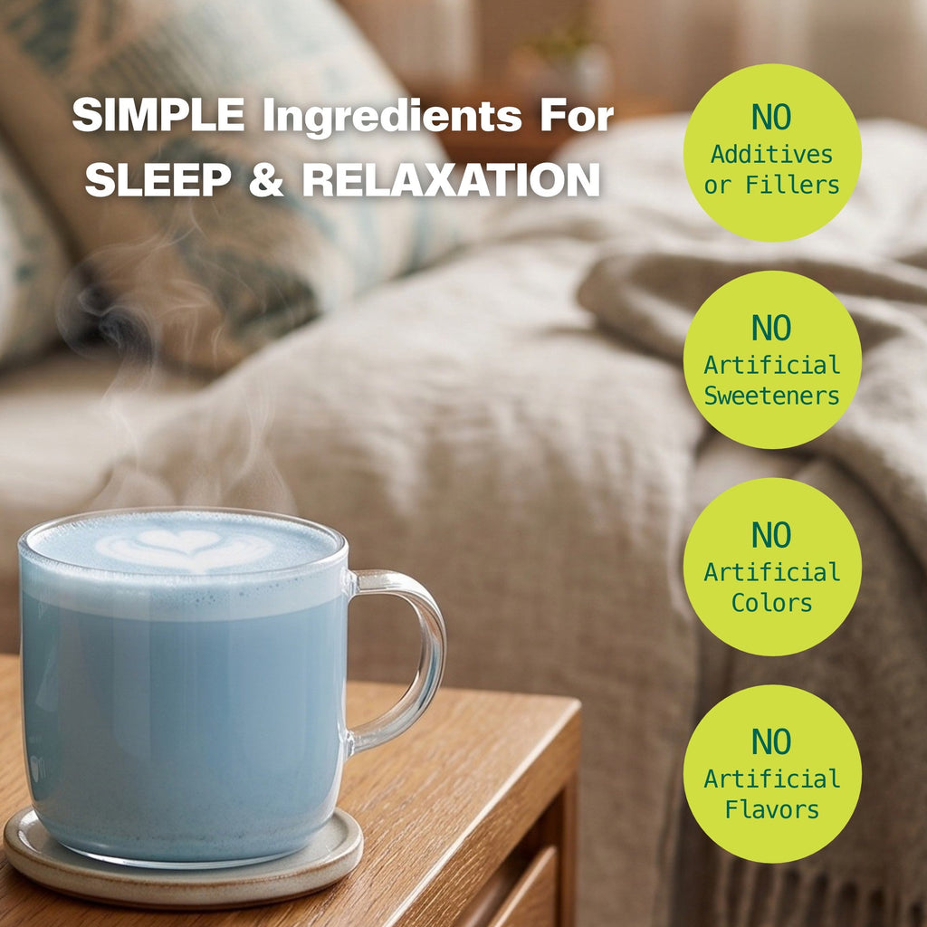 Blue Chamomile Latte for Sleep