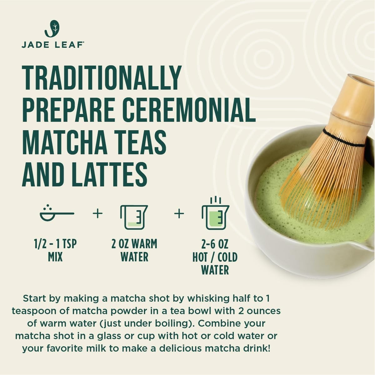 Jade Leaf Matcha Organic Ceremonial Matcha – Wind-Down Tea Ceremony Powder for Stress Relief and Inner Balance