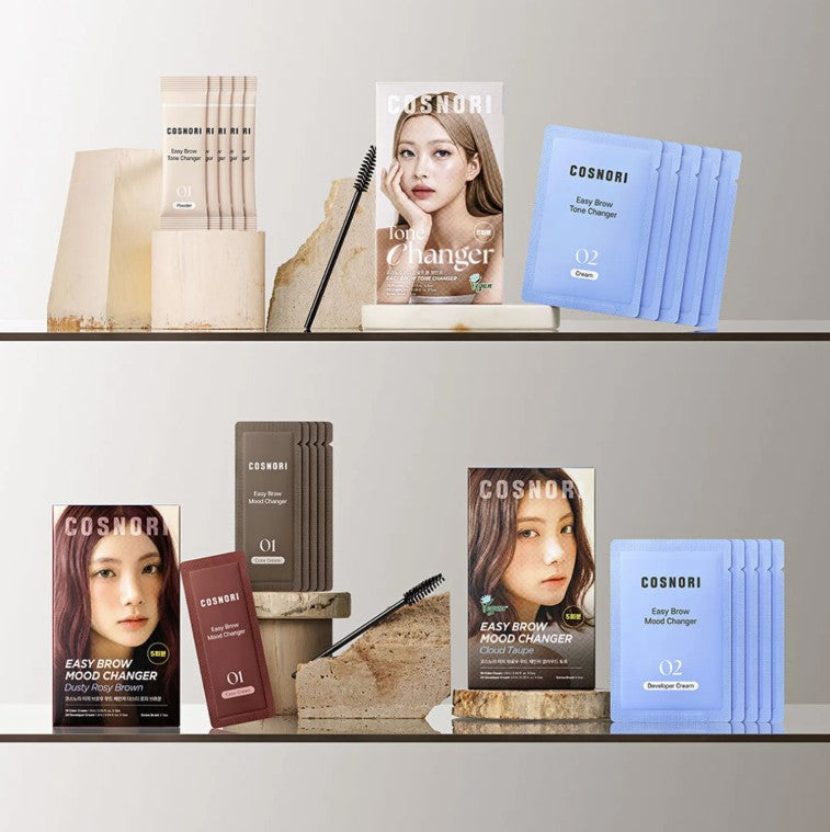 Cosnori Easy Brow Mood Changer 眉毛調色劑染眉漂眉套裝 (4 colors) x5ea