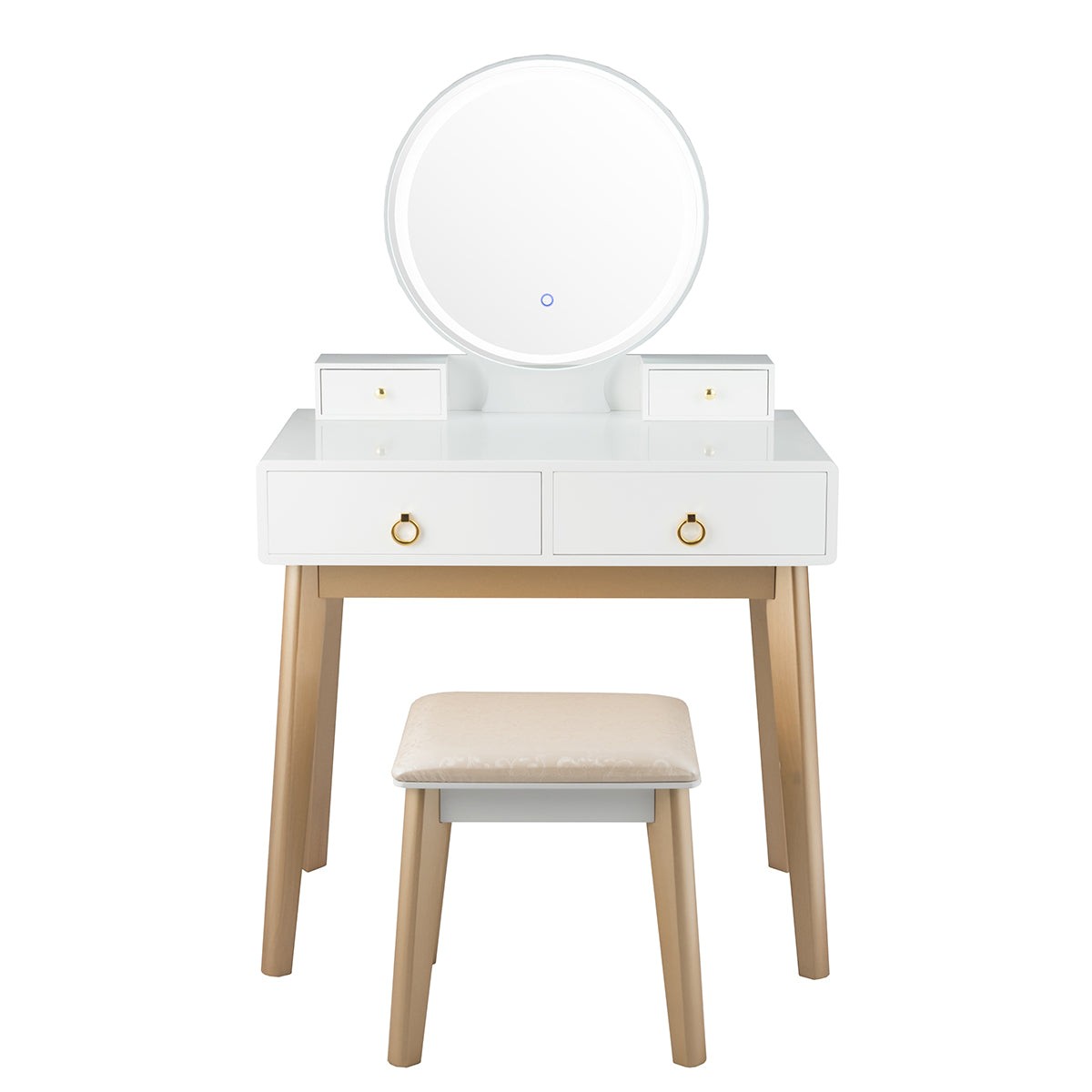 Makeup Vanity Table Set 3 Color Lighting Dressing Table