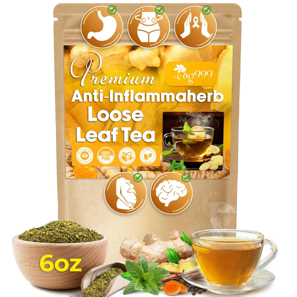TOG999 Anti-Inflammatory Herbal Tea Blend – Mindful Morning Cup for Gut Health and Stress Relief at Home