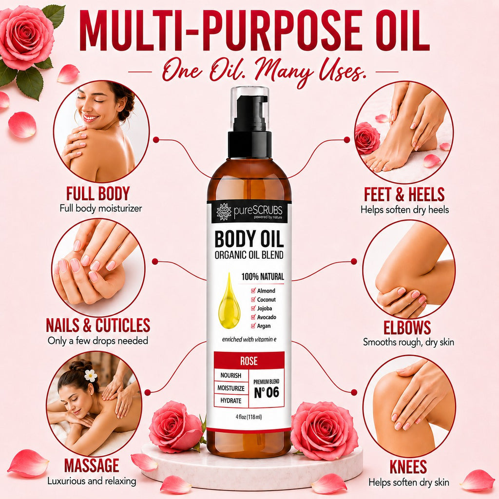 Rose Body Oil / Ultra Moisturizing / Premium Blend #06
