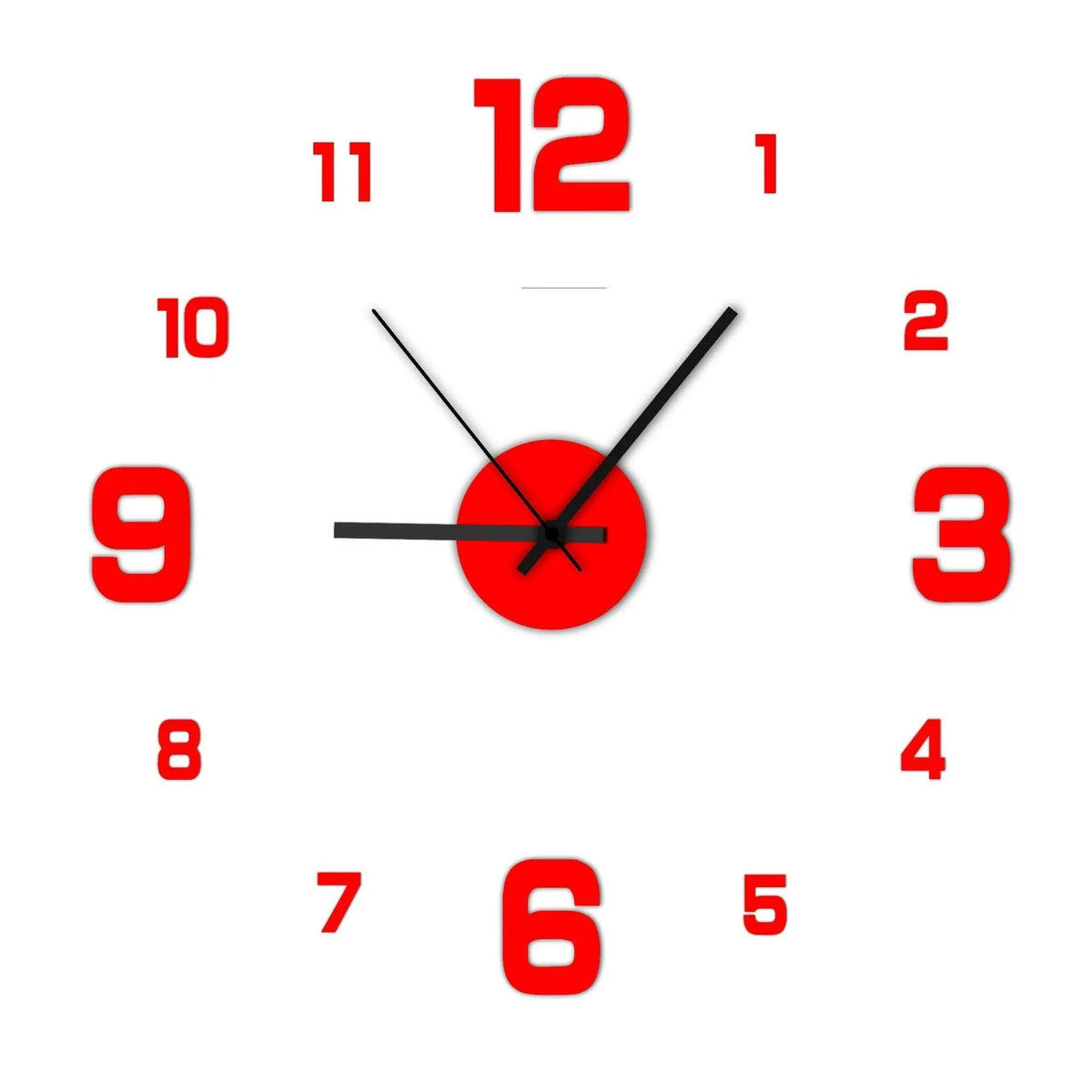 Frameless DIY Wall Clock Silent Acrylic Living Room Decal