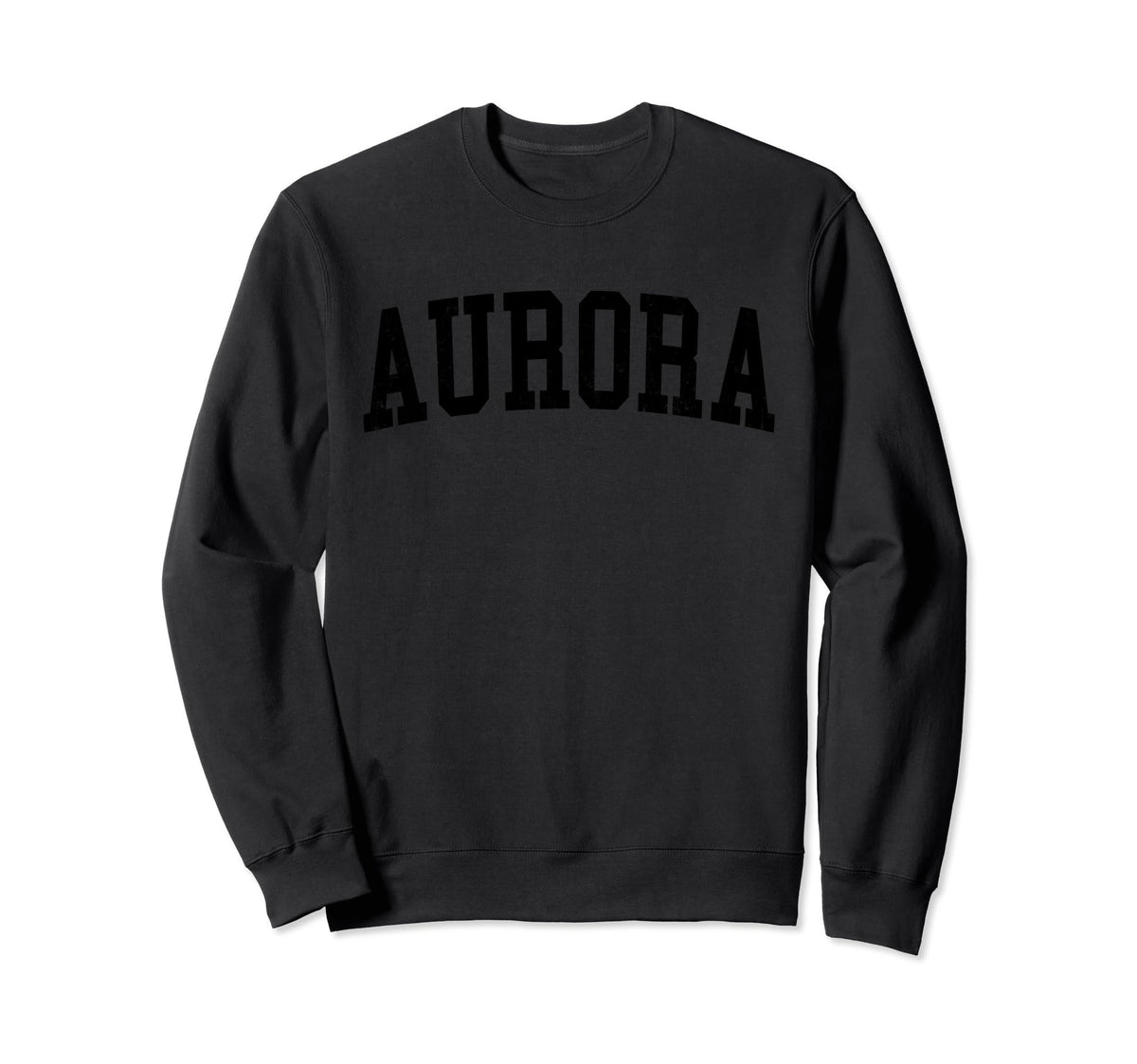 Aurora Co Distressed Black Sweatshirt - Casual Everyday Wear for Adults