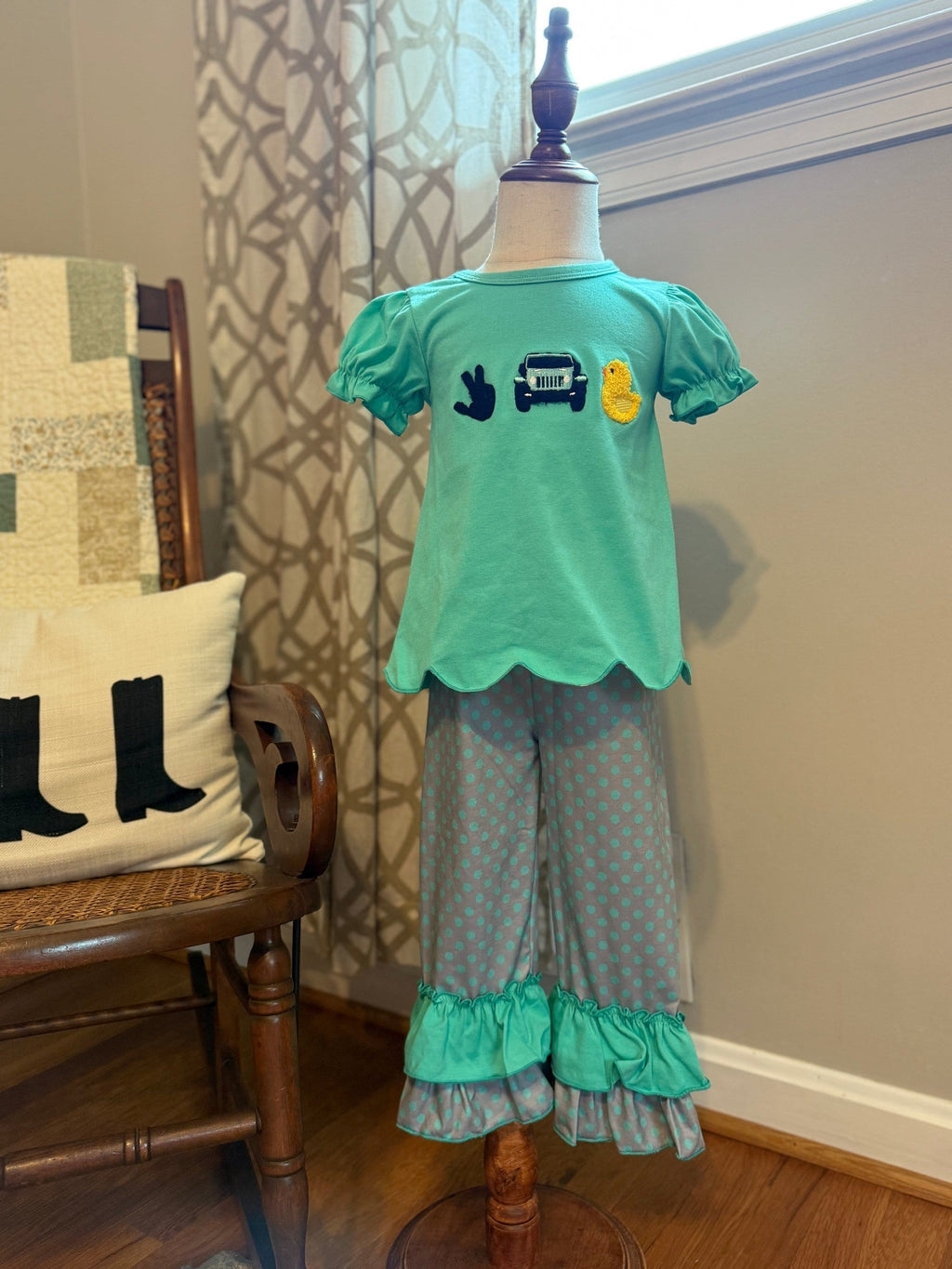 Girls Beep Beep Pants Set