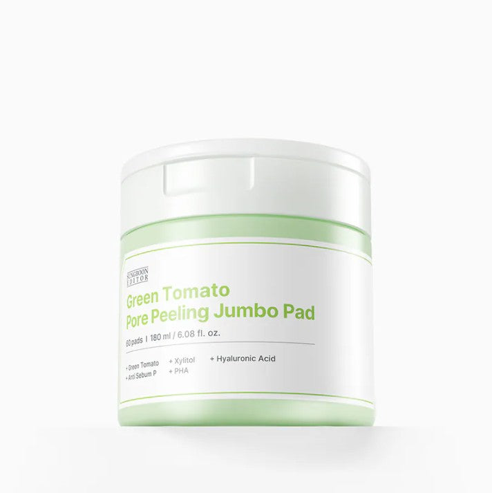 Sungboon Green Tomato Pore Peeling Jumbo Pad 綠蕃茄緊緻毛孔去角質爽膚棉 (60 pads)
