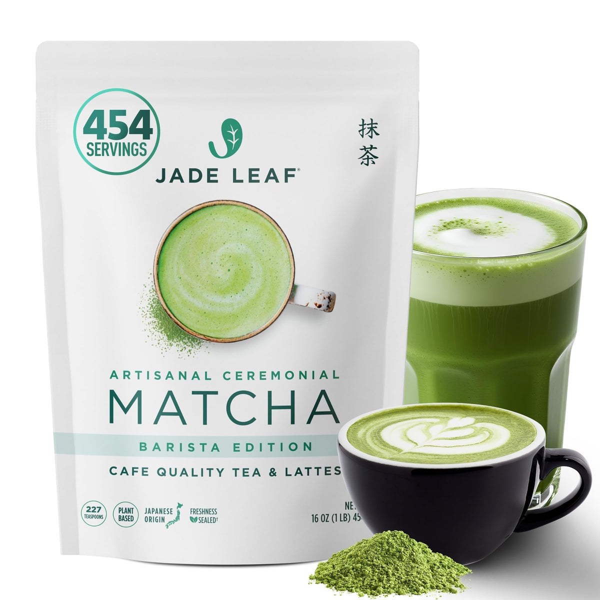 Jade Leaf Matcha Organic Ceremonial Matcha – Wind-Down Tea Ceremony Powder for Stress Relief and Inner Balance