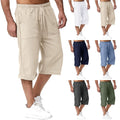 Amazon Europe And America 2026 Cross-Border Men's Casual Cotton-Linen Sports Pants Summer Cotton-Linen Cropped Casual Pants Men