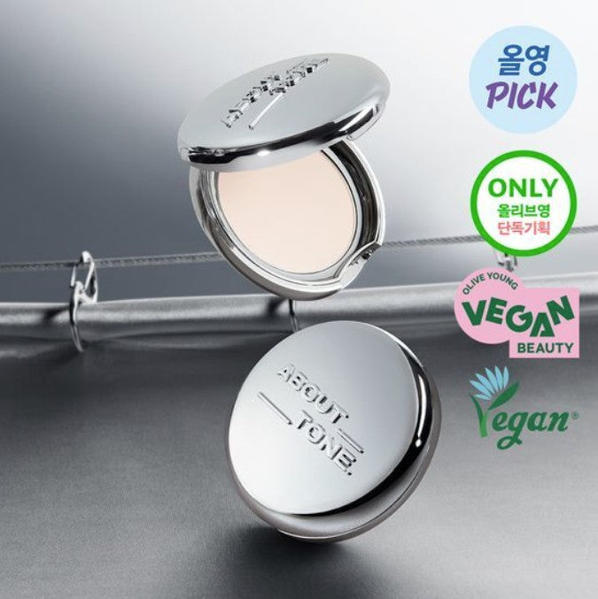 About Tone Blur Powder Pact #01 銀色極細粉裸妝肌粉餅 #01