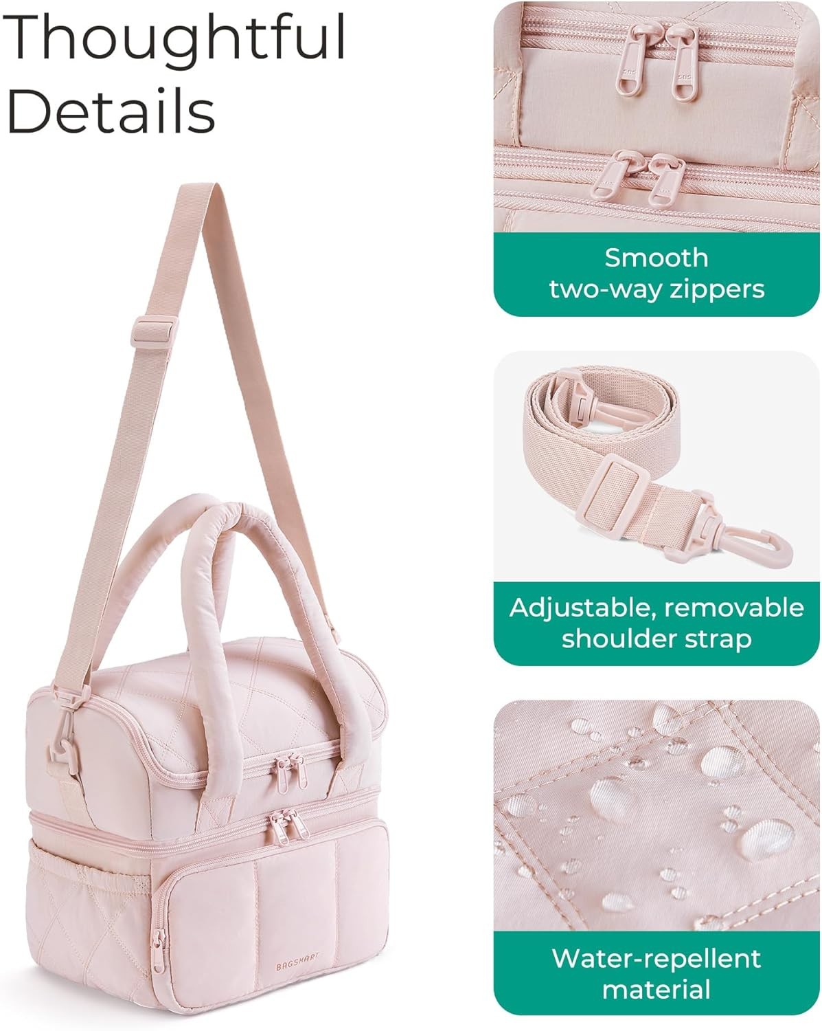 BAGSMART Puffer Lunch Cooler – Reusable Meal Prep Tote for Fitness Lovers Tracking Macros on the Go