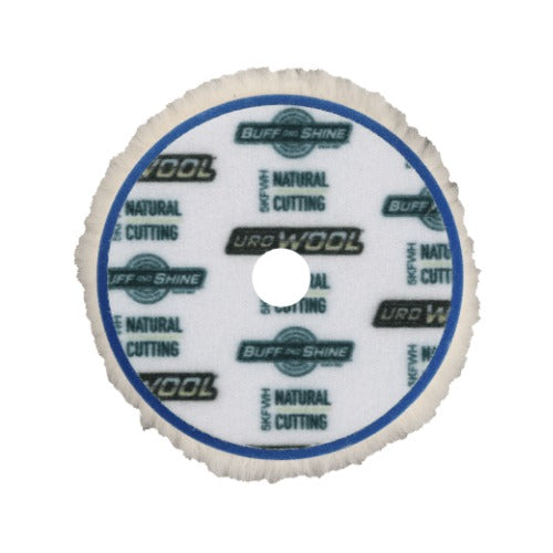 BUFF AND SHINE Natural 100% Knitted Wool Blueberry Foam Interface (Edge Bevel) Heavy Pile Cutting