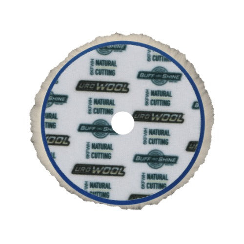 BUFF AND SHINE Natural 100% Knitted Wool Blueberry Foam Interface (Edge Bevel) Heavy Pile Cutting