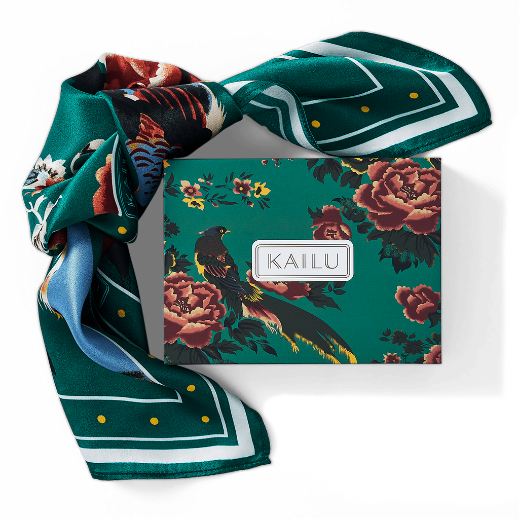 KAILU Imperial Bloom Silk Scarf – Luxury Accessory