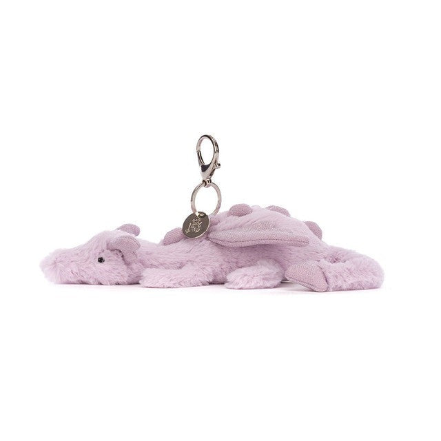 Jellycat Lavender Dragon Bag Charm 迷你薰衣草紫雪龍 (鑰匙扣)
