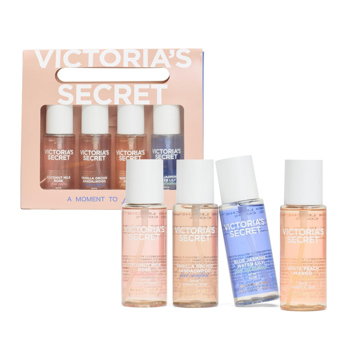 Victoria's Secret Fragrance Mist Collection 4 Piece Mini Mist Gift Set, Assorted Scents, Gift Set Women's