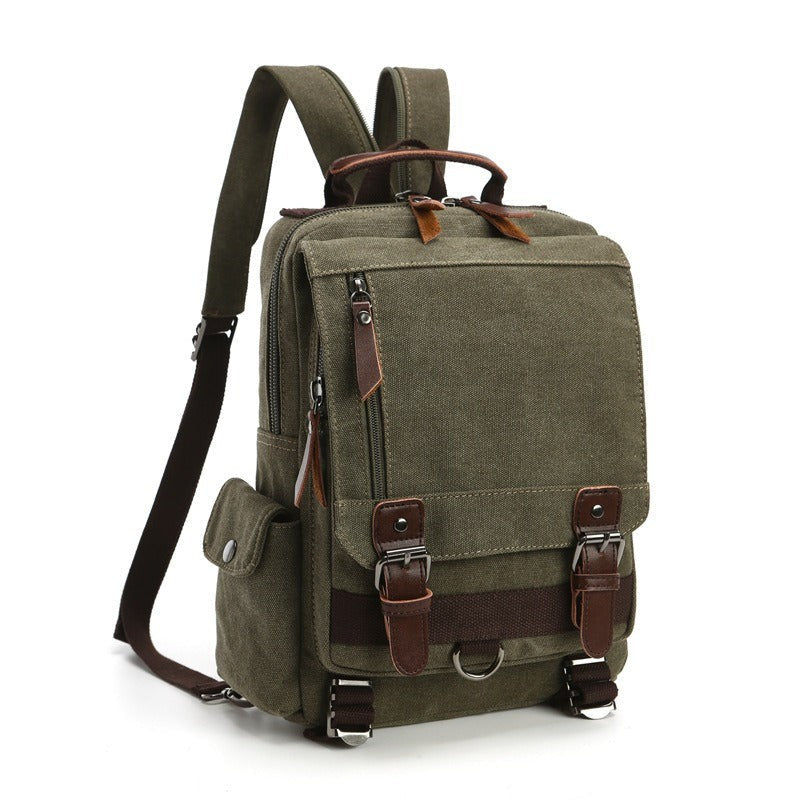 Canvas Backpack Men Travel Back Pack Multifunctional Shoulder Bag Women's Laptop Rucksack School Bags Female Daypack
