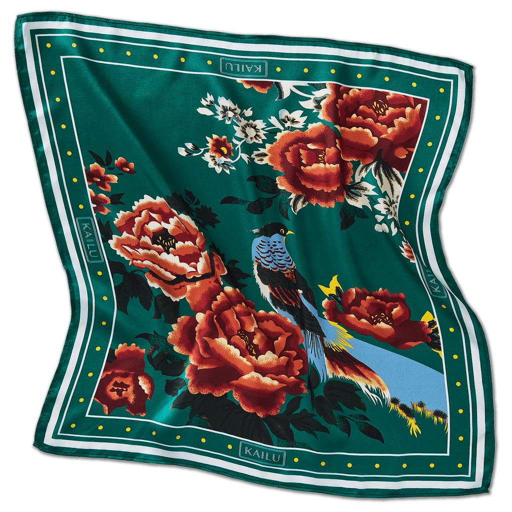 KAILU Imperial Bloom Silk Scarf – Luxury Accessory