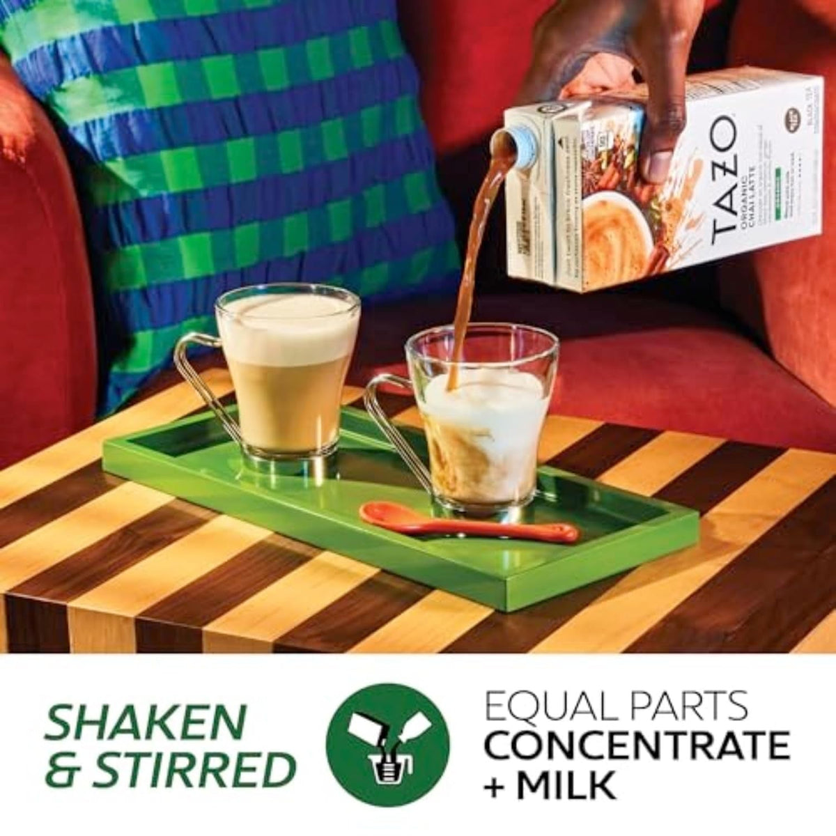 Tazo Chai Concentrate for Clutter-Free Counters, Effortless 1:1 Spiced Tea Mix