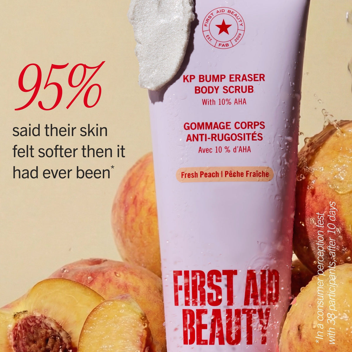 KP Bump Eraser Body Scrub 10% AHA Fresh Peach Travel Size
