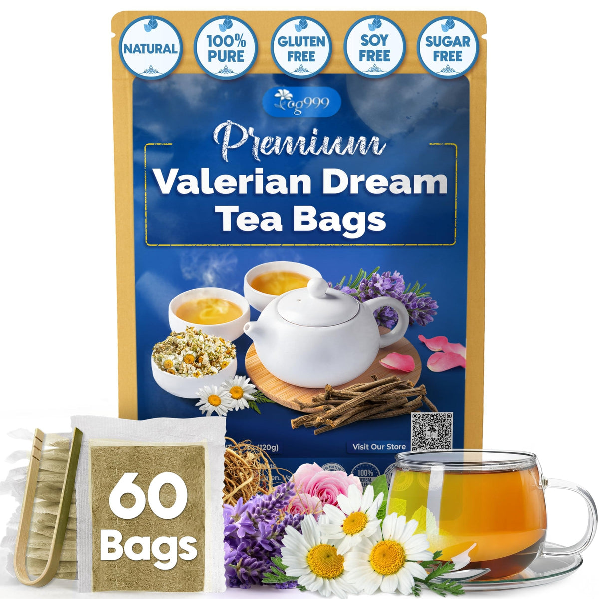TOG999 Anti-Inflammatory Herbal Tea Blend – Mindful Morning Cup for Gut Health and Stress Relief at Home