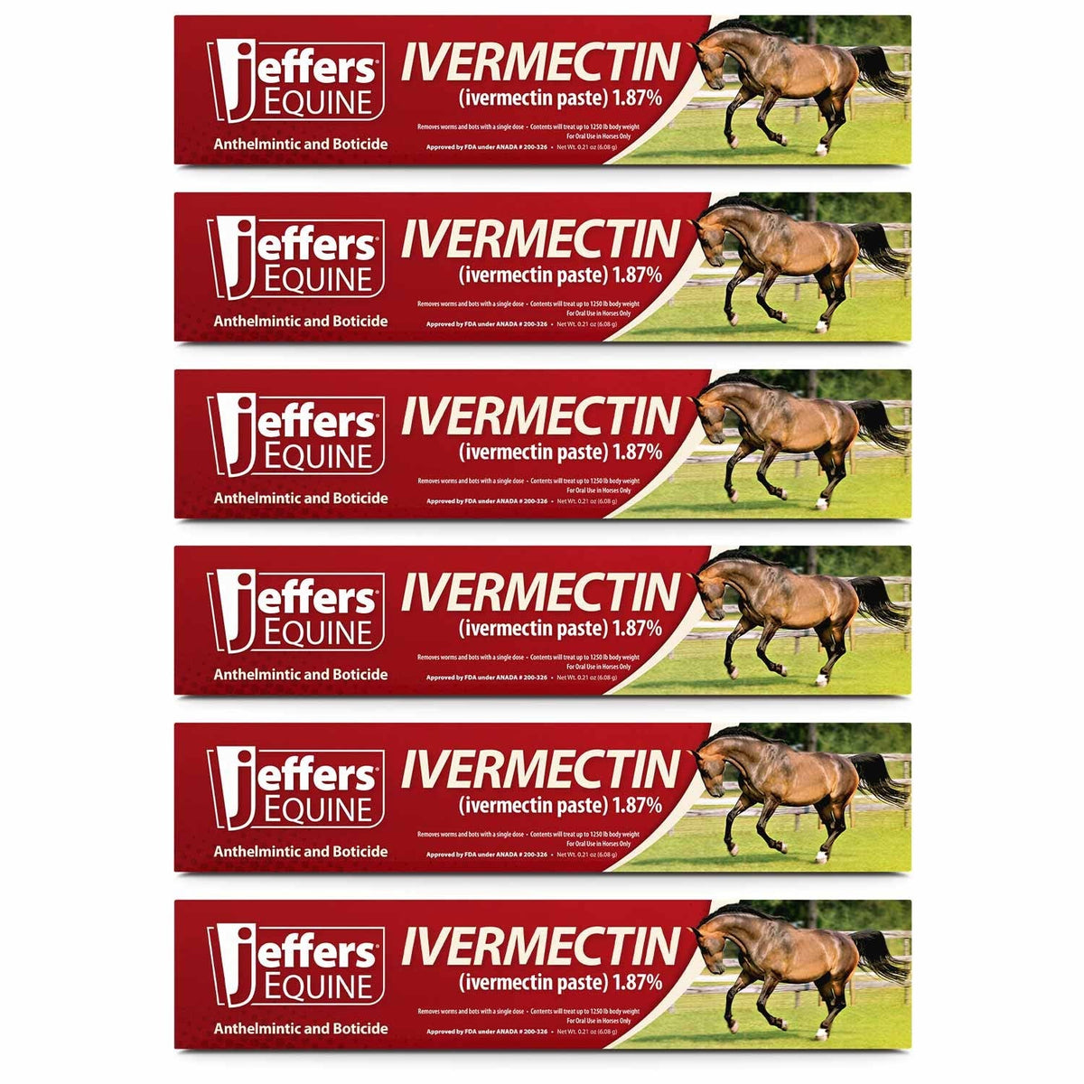Jeffers Ivermectin Horse Dewormer Gel, Apple Flavored