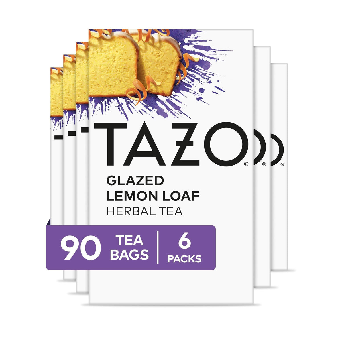 TAZO Glazed Lemon Loaf Herbal Tea – Calming Evening Brew for Bath Time and Mindful Moments, 90 Count