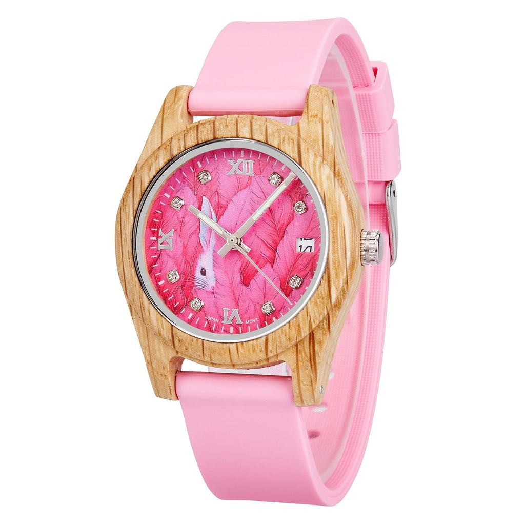 Natural Wood Watch Women's - Lightweight Eco-Friendly Quartz Wristwatch with Minimalist Design Casual Daily Wear