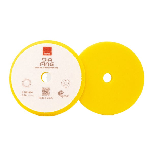 RUPES D-A Fine Yellow Foam Polishing Pad | One-Step Polishing & Finishing Foam Pad