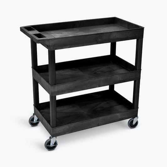 LUXOR TC111-B Large Cart With Three Shelves