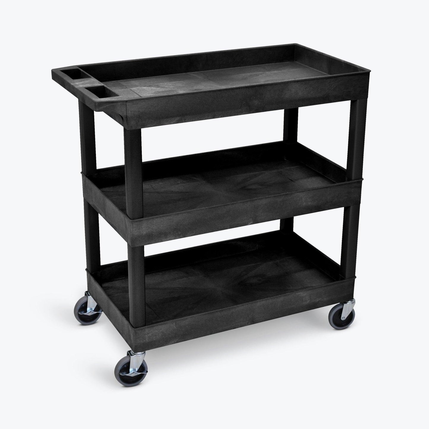 LUXOR TC111-B Large Cart With Three Shelves