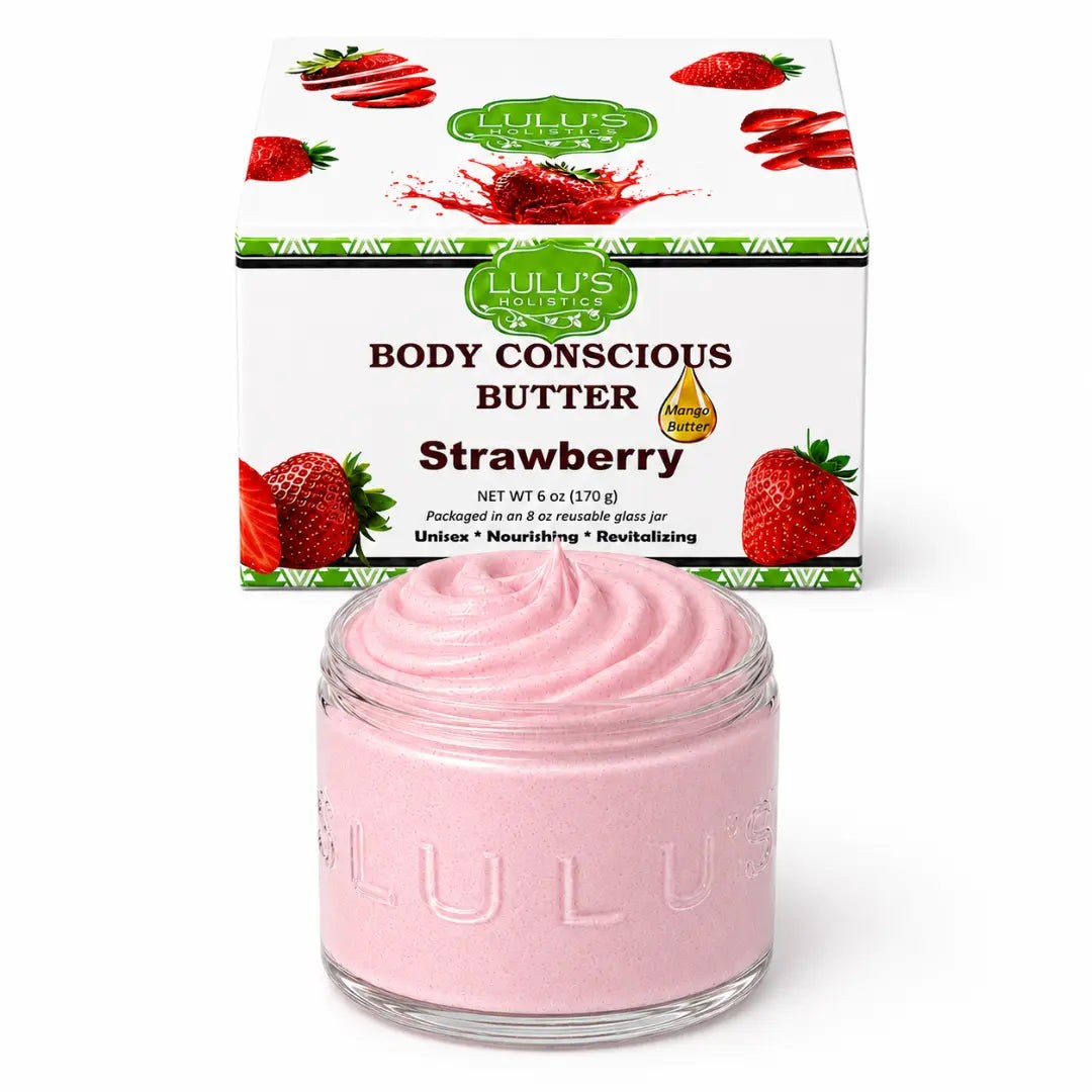 Lulu's Holistics Rosewater Whipped Body Butter – Hydrating, Skin-Softening Care