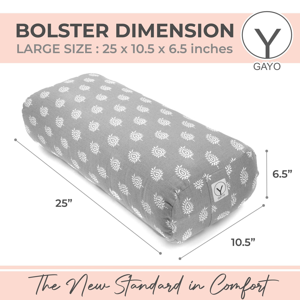 Organic Cotton Yoga Bolster Set with Carry Bag