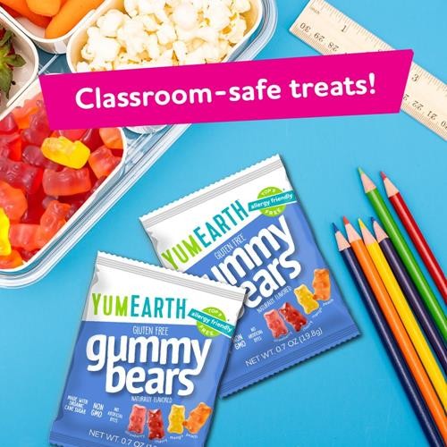 Yumearth Organic Gummy Bears - Fruity Gummy Candy Snack Packs, Gluten Free Snacks For Kids - Allergy Friendly, Non-Gmo, No Artificial Flavors Or Dyes - Assorted Flavors, 0.7 Oz - 15 Count (Pack O