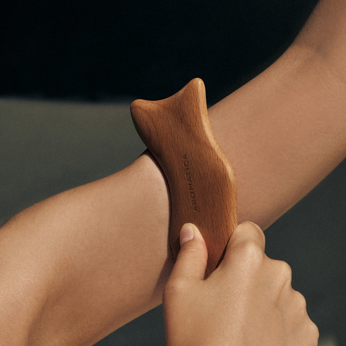 Wood Dolphin Face & Body Massage Tool
